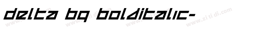 Delta BQ BoldItalic字体转换